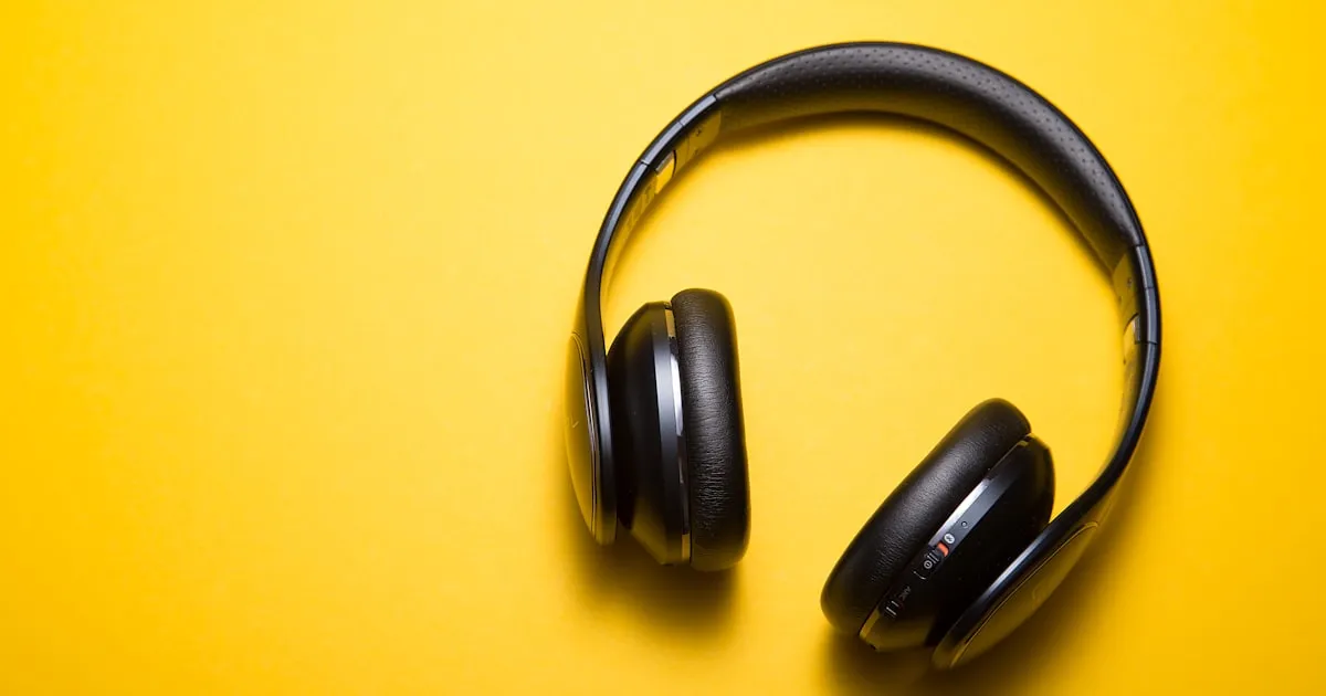 Headphones representing audio quality and transcription accuracy